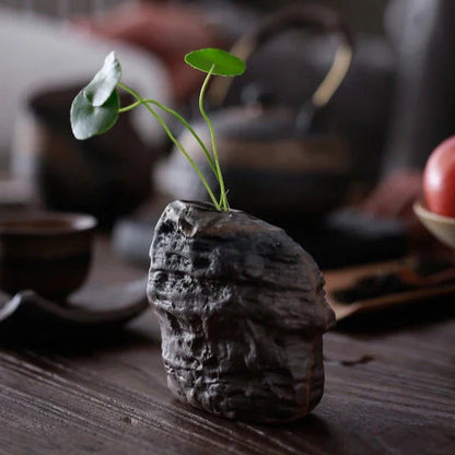 Handmade Classic Brown Table Vase Set