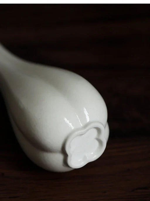 Handmade White Ceramic Tall Vase