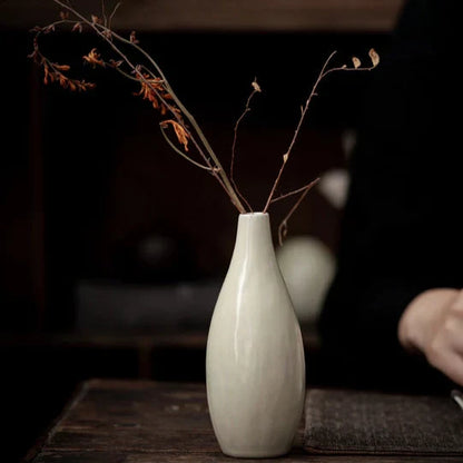 Classic White Ceramic Table Vase